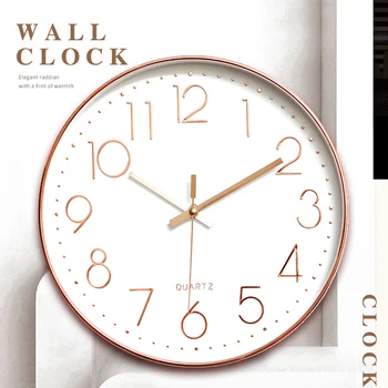 

Modern Design Wall Watches Home Decor Kitchen Wall Clock Watch Mechanism Silent Rose Gold Relogio Parede Decoration Room 50ZB194