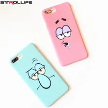 

Cute Funny Cartoon Face Emoji Phone Cases For iPhone 6 Case Slim Frosted Hard Back Cover Coque For iphone 6S 7Plus 5s Fundas