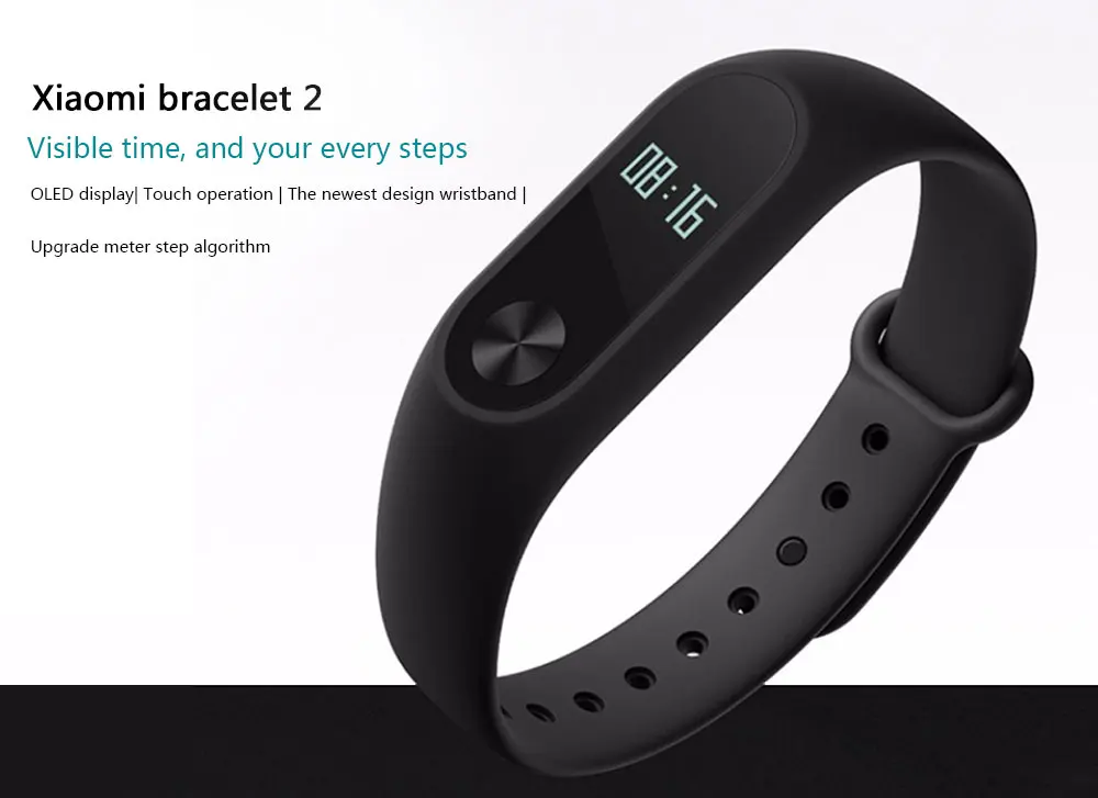 Xiaomi mi band 2 Смарт-браслет mi Группа miband 2 Смарт-часы Фитнес трекер сердечного ритма Touchpad OLED