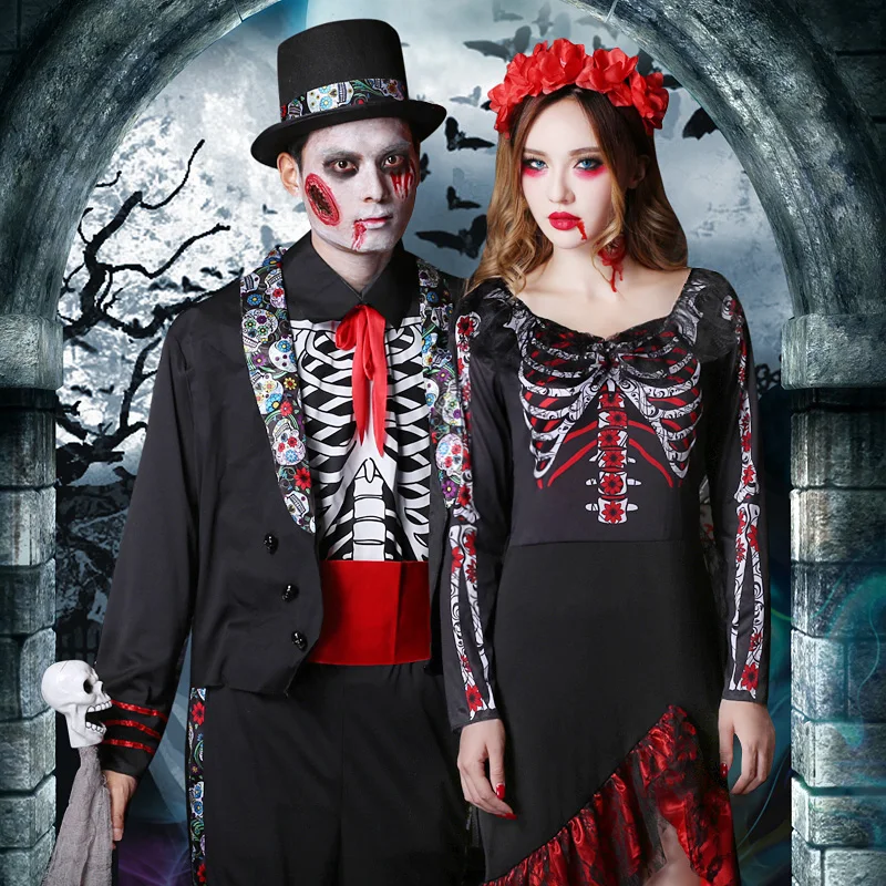 

Halloween costume zombie adult women role-play children's horror vampire costume masquerade men's cosplay ghost clothing