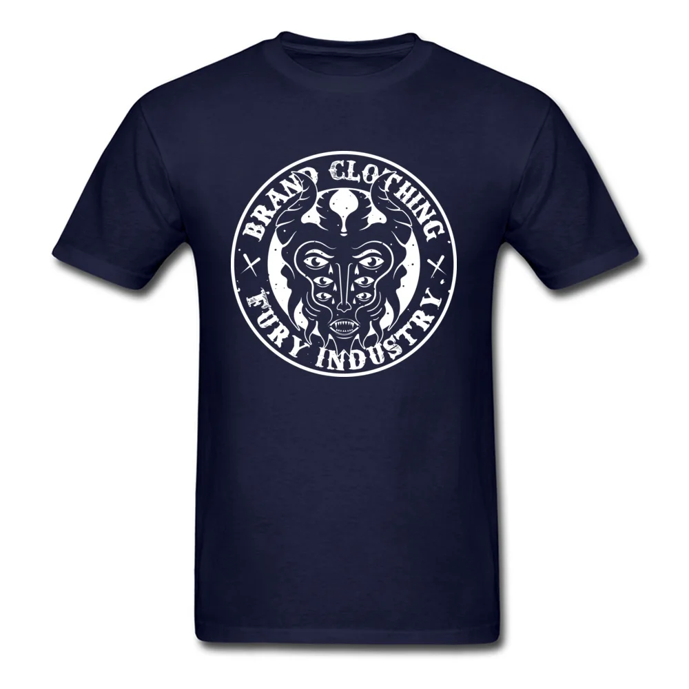 Monster fury T Shirt for Men Gift Autumn Tops Shirts Short Sleeve Hot Sale Leisure T Shirt Round Collar 100% Cotton Monster fury navy