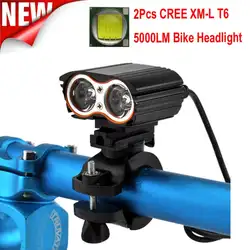 2017 Новый 2X xm-l T6 LED USB Водонепроницаемый лампы велосипед Велосипеды фар + задний фонарь S914