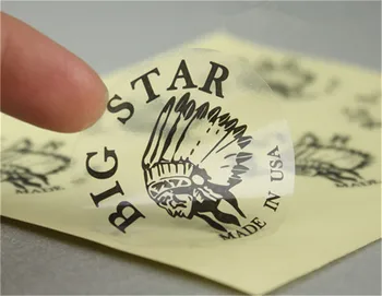

1000pcs Brand Name Customized Digital Printed Big Star Labels Stickers Custom Vinyl Transparent PVC Adhesive Stickers