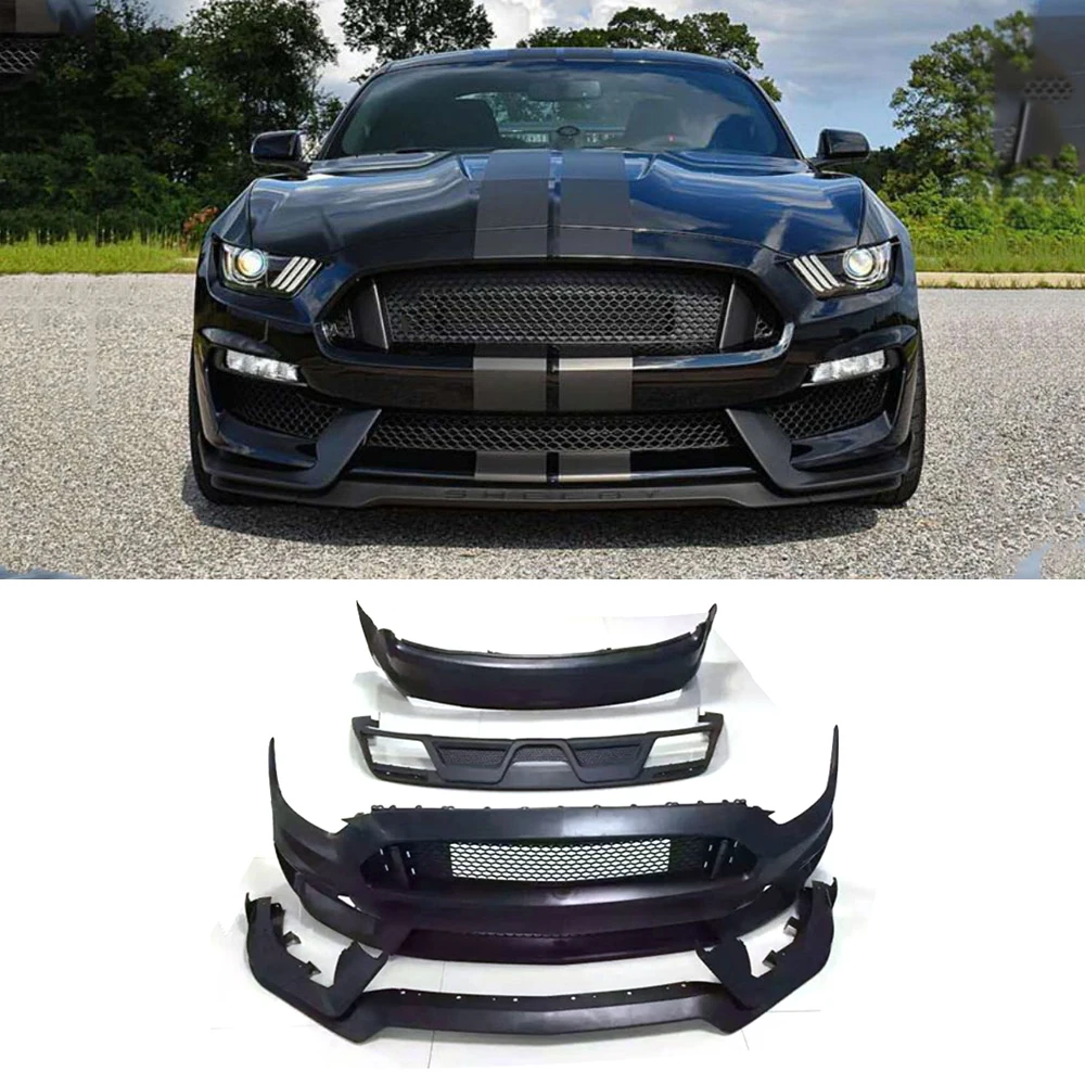PP Body Kits Front Bumper Mesh Grill Parts Rear Diffuser Car Accessories for Ford Mustang V8 V6 GT350 Coupe 2015-2017 S Style | Автомобили