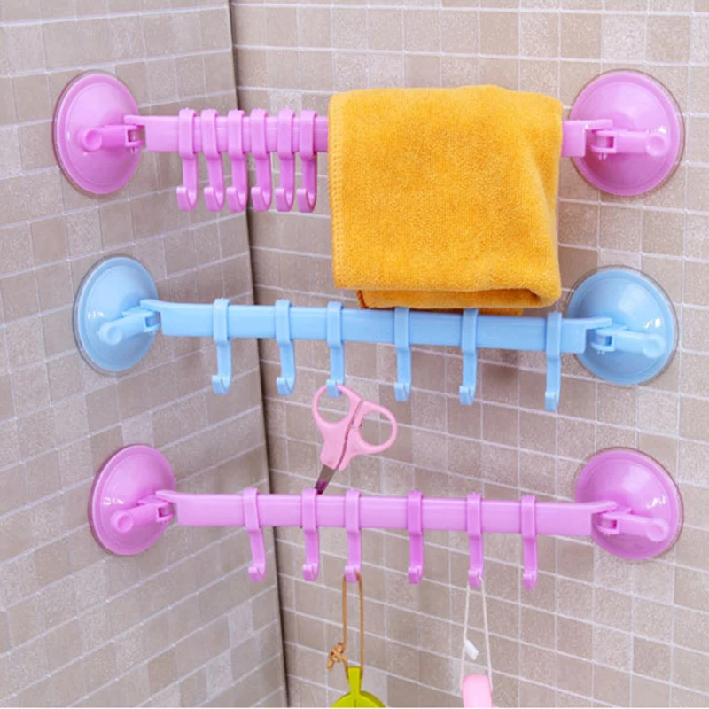 3PcsSuctionWallHangingStandHookKitchenBathroomHangerSupperPowerVacuumSuckerSuction