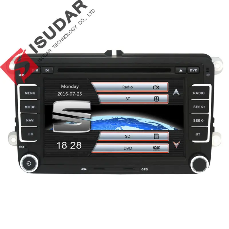 Isudar Car Multimedia player automotivo GPS Autoradio 2 Din For Skoda/Octavia/Fabia/Rapid/Yeti/Superb/VW/Seat car dvd player
