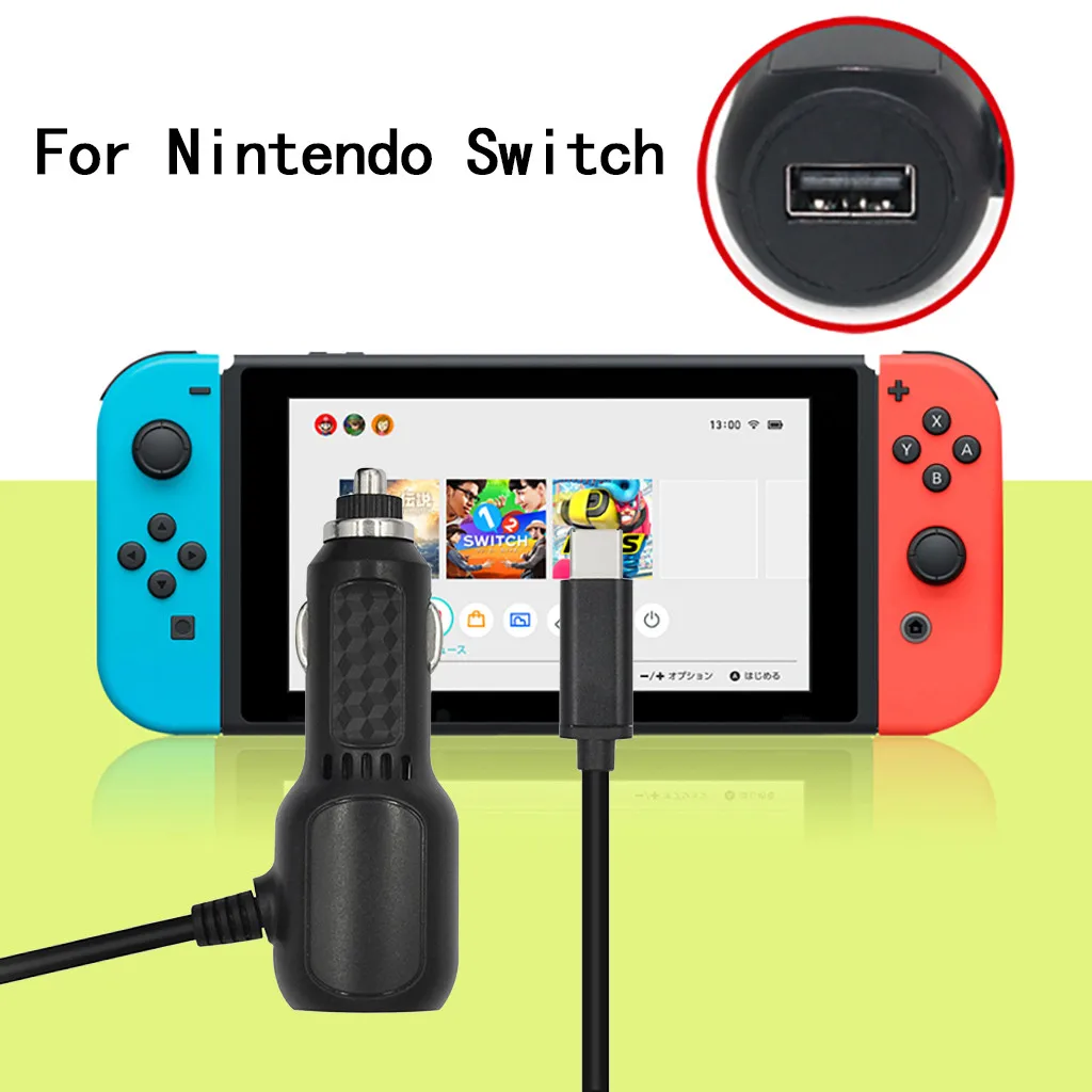 Type-C cable For Nintendo Switch Console 12-24V Car Charger Adapter 8ft Fast Charging Cable PSP Game #15 | Электроника