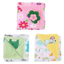 Детское одеяло новый бренд Утолщаются Двойной Слои коралловый флис для folower печати коляска Обёрточная бумага для новорожденных Детское