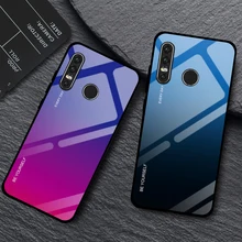 Гладкий стеклянный чехол для huawei P20 P20Lite P20 Pro P30 Lite P30Pro задняя крышка градиентного цвета Защитная крышка 100 шт./лот