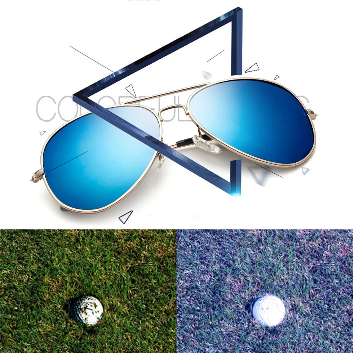 الرجال النساء نظارات شمسية كلاسيكية الصيد كرة جولف مكتشف نظارات حماية العين إكسسوارات الغولف الأزرق العدسات الرياضة في الهواء الطلق الشمس ا...