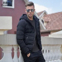 Enjeolon, брендовая куртка с хлопковой подкладкой, мужские толстовки, воротник, черная парка, пальто, мужское, толстое, стеганое, модное пальто, мужские S-3XL, MF0273
