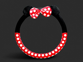 

1 Piece Creative Winter Car Steering Wheel Cover Lovely Style Animal Shade Soft Warm Plush Interior Accessories Anti-slip