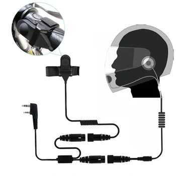 

2 PIN Helmet Portable Motorcycle Race Contact Headset Earpiece For Kenwood Baofeng Wallie Talkie Two Way Radio