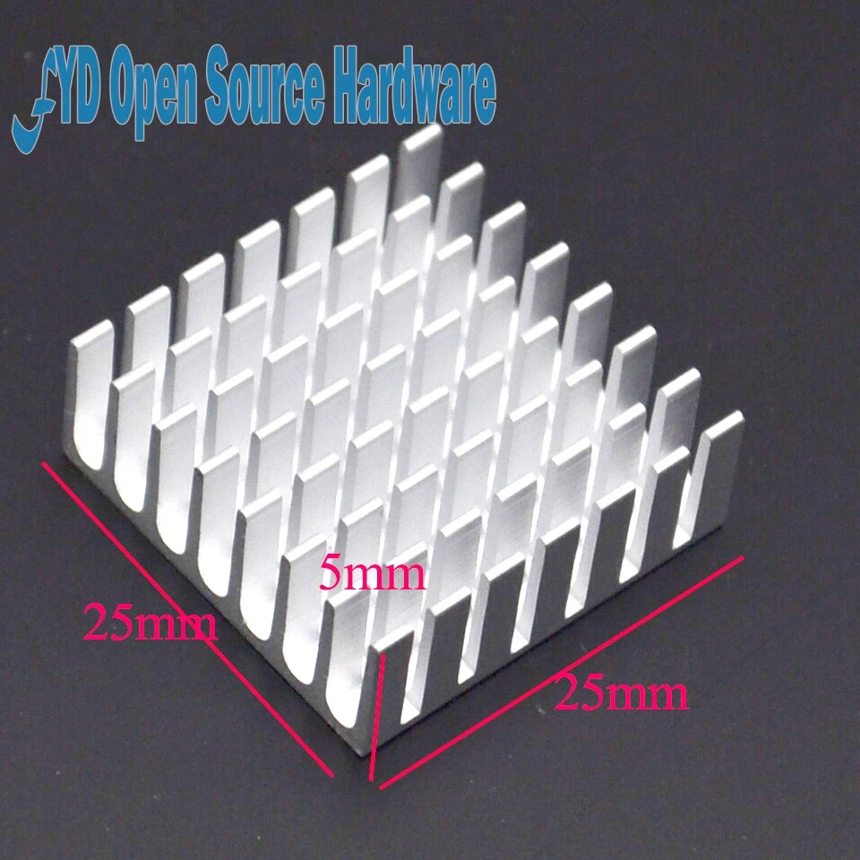 

Heat sink 25*25*5MM (silver slot) high-quality radiator 2pcs/lot