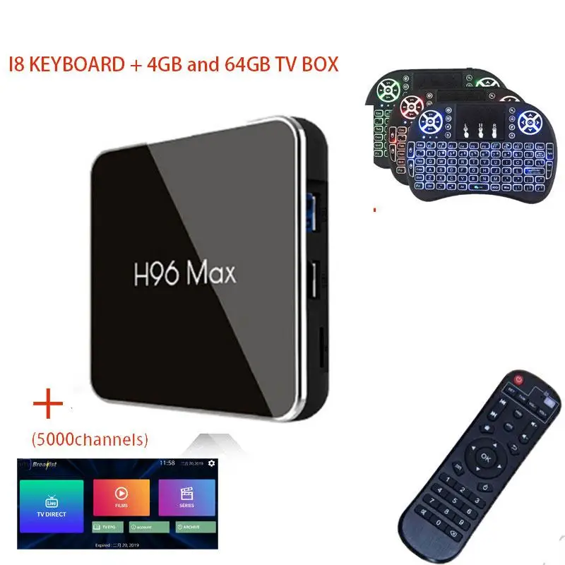 2G 16G 1year iptv i8 Лучший IP tv H96 max X2 Android 8,1 tv Box Amlogic S905X2 4 GB+ 32G/64 GB Wifi 2,4G& 5G USB 3,0 4 K H.265 хорошее телевидение IPTV m3u телеприставка - Цвет: 2G 16G 1year iptv i8