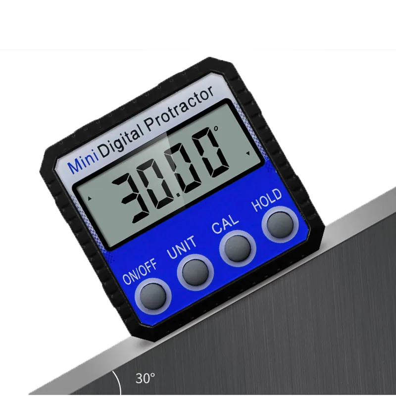  Precision Blue Digital Protractor Inclinometer Water Proof Level Box Digital Angle Finder Bevel Box