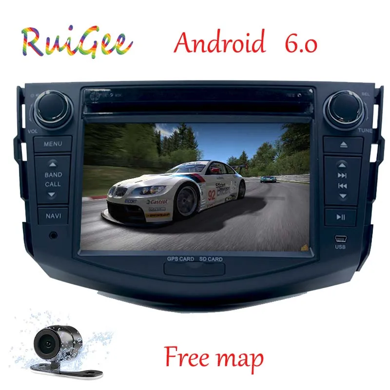 Top Quad Core 1024*600 HD Screen 2Din Android 7.1 Car DVD for Toyotsa Rav 4 RAV4 Audio Video Stereo GPS Navigation Radio RDS 3G Wifi 0