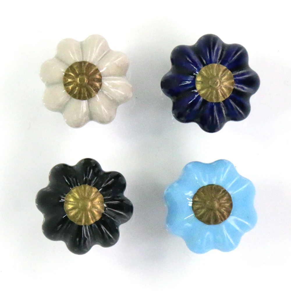 8PCS 25*28mm Antique Small Pumpkin Cabinet Knobs European Furniture Handles Ceramic Door Knob Drawer Cupboard Kitchen Pull 8PCS 25*28mm Antique Small Pumpkin Cabinet Knobs European Furniture Handles Ceramic Door Knob Drawer Cupboard Kitchen Pull