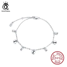 ORSA JEWELS, однотонные браслеты из серебра 925 пробы и браслеты круглой формы с замком, женские роскошные серебряные ювелирные изделия для вечеринки, подарки SB38