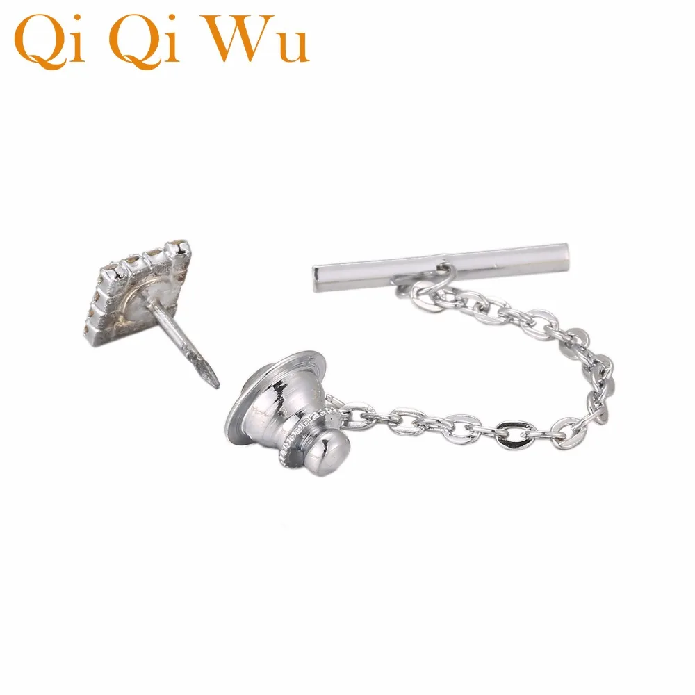 New Golden Square Locking Tie Tack for Mens Elegant Knot Men Tie Pins Guard Backs Clutch for Clothing Wedding Gifs for Guets - Image 6