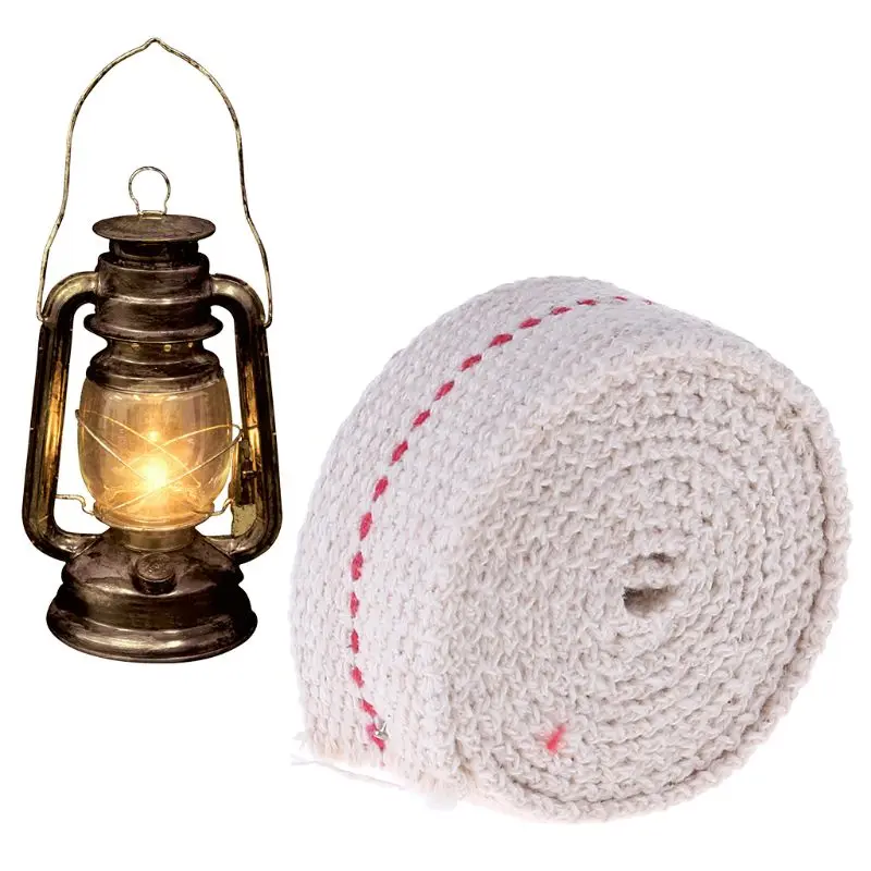 1M Flat Cotton Oil Lamp Lantern Wick 10mm For Kerosene Burner Lighting Pratical