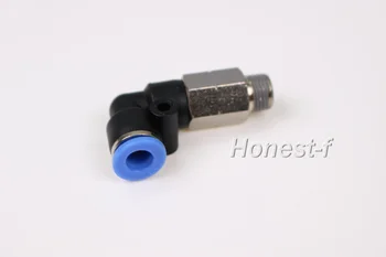 

Pneumatic Push in Quick Touch to Connect Fitting 1/4" OD Tube x 1/8" Male NPT Extended Long 90 Deg Elbow Connector