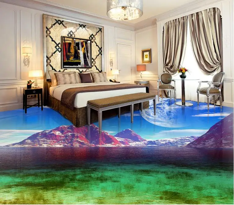 3d flooring customize 3d wall murals landscape wallpaper self adhesive