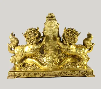 

Bronze sculpture, copper taishan stone copper lion crafts decoration
