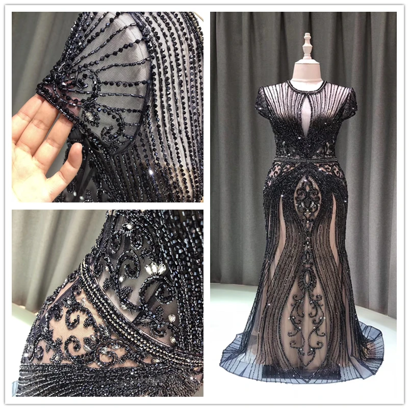 

2019 Luxury Sleeveless full diamond o neck Sexy Evening Dresses Dubai Design Crystal/Beading Prom Dresses robe de soiree Arabian