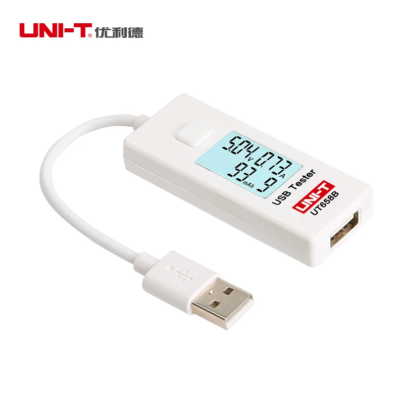 UNI-T UT658 UT658B USB Тестер Вольтметр Амперметр цифровой ЖК-дисплей Напряжение монитор измеритель тока Емкость тестер 9 В 3A ЖК-подсветка США