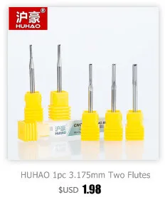 HUHAO 1 шт 1/4 "1/2" хвостовик 2 рифлёный прямой для обработки дерева фрезы для дерева Вольфрам Карбид endmill фреза