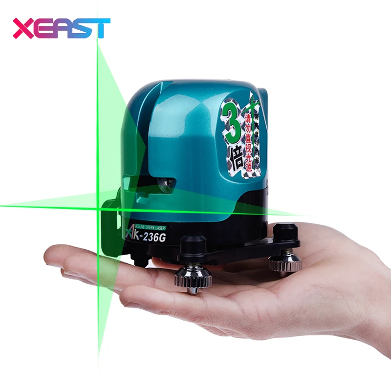 

XEAST 2 Lines 1 Point Mini Red Or Green Laser Level Horizontal/Vertical Line Measuring Instrument Cross Laser