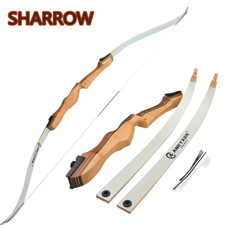 

1Pc 68" Recurve Bow Takedown Wooden Riser 16-38lbs Right Hand Bow For Outdoor Training Shooting Practice Archery Accessories