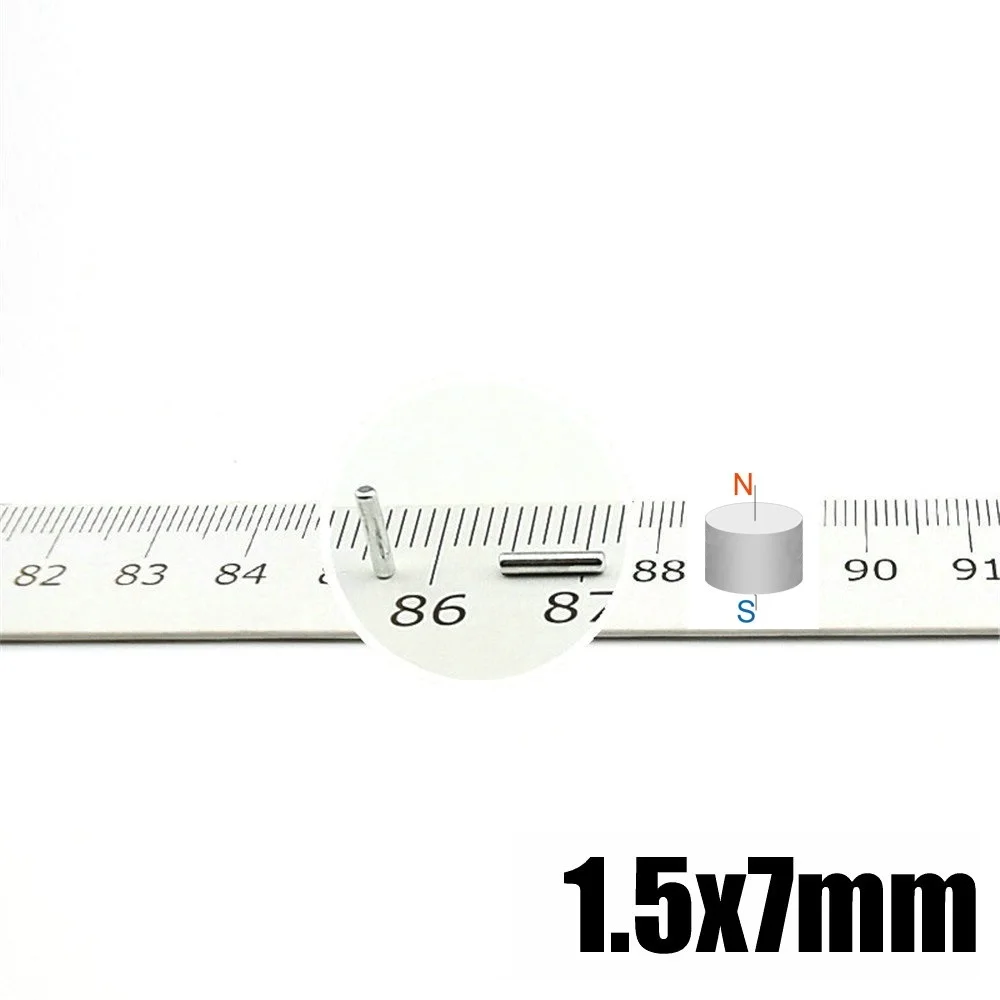 Круглые микромагниты 100 шт. шпильки цилиндра 1 5x7 точный медицинский диаметр 5 мм 0