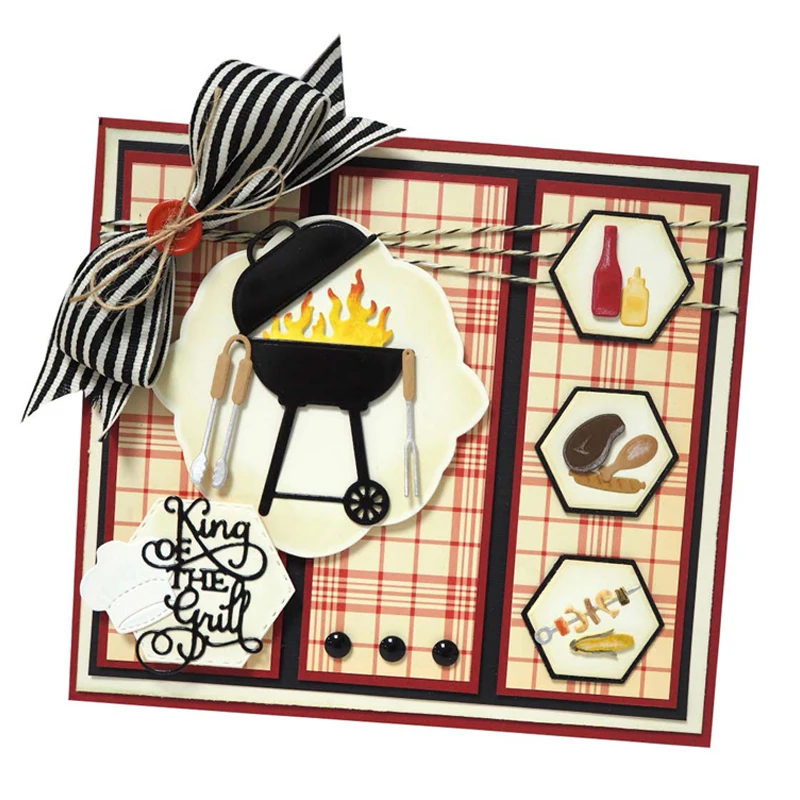 

Outdoor Barbecue Set Metal Cutting Dies New 2019 Stencils for DIY Scrapbooking DIY Paper Cards Craft Making Craft Decor
