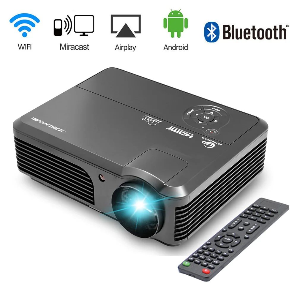 

4200lm LED TV Movie Home Projector Android Bluetooth Wifi Private Cinema Theater Video Multimedia Beamer LCD HD 1080P hdmi