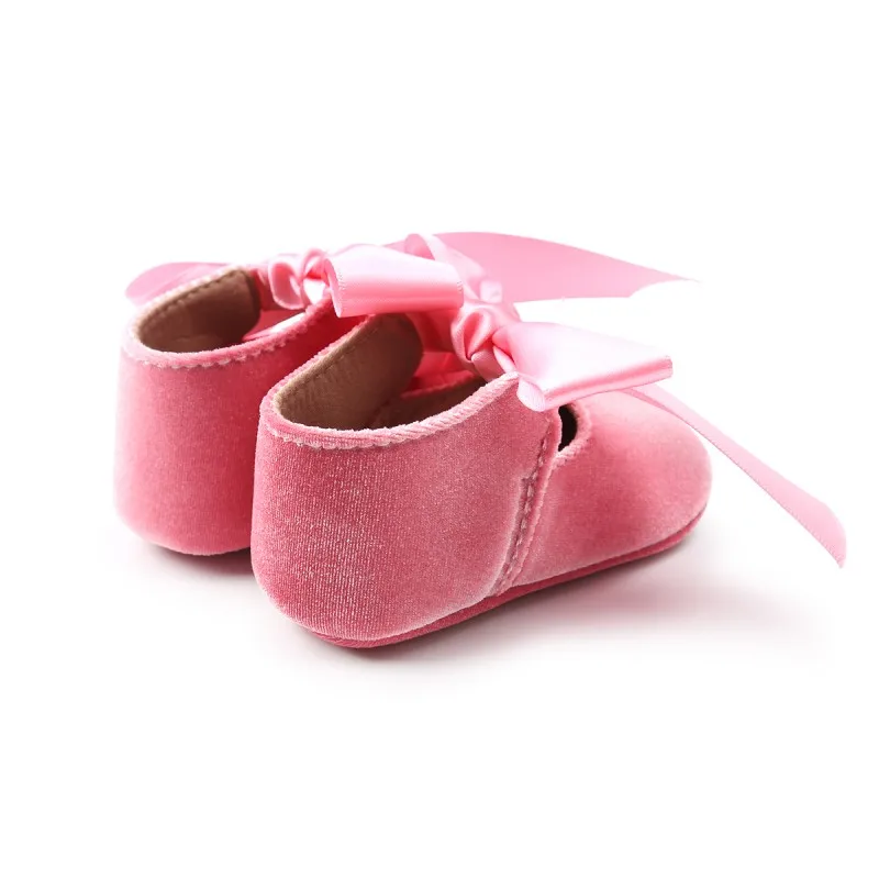 WEIXINBUY/Обувь для маленьких девочек с бантиком и шнуровкой; искусственная кожа принцесса; обувь для малышей; мокасины для новорожденных девочек