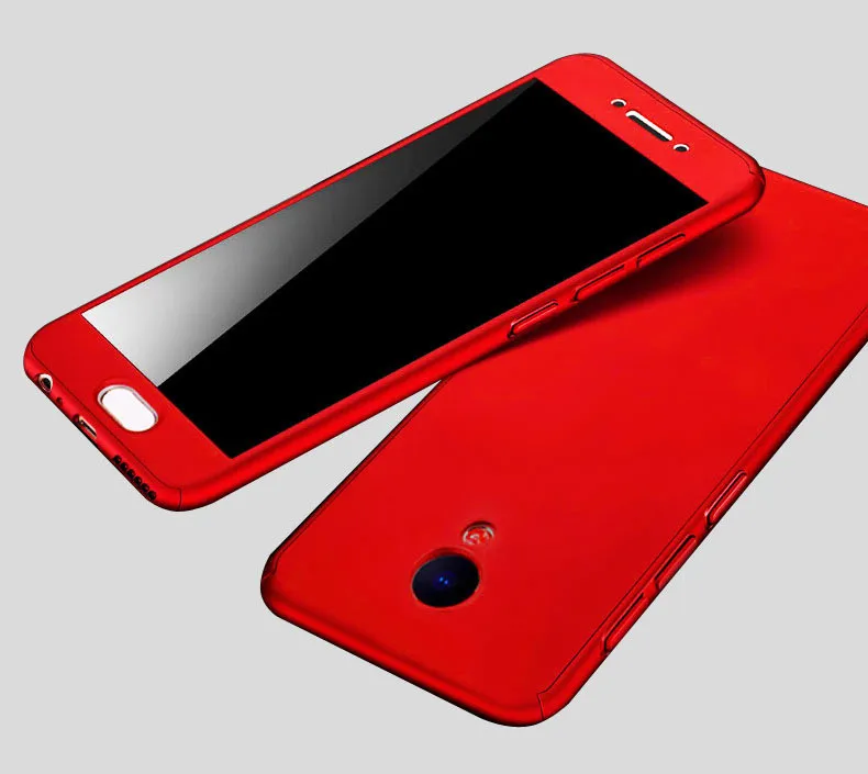 360 full hard case tempered glass for meizu m6 m5 m3 note m6s pro 7 10