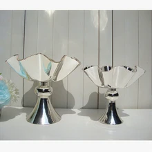 Высококачественная металлическая Серебряная сковорода для торта, фруктовая миска для десерта, тарелки карамельной расцветки для домашнего свадебного украшения, предметы интерьера