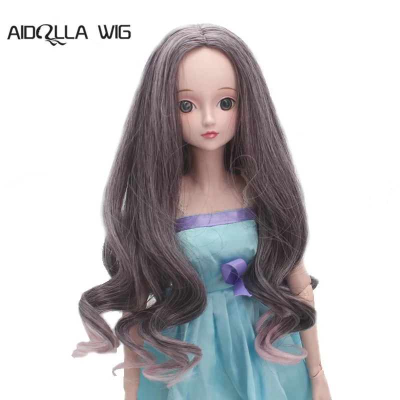 

Aidolla doll wigs high temperature fiber middle parting long curly hair doll accessories doll wigs for BJD 1/3 free shipping