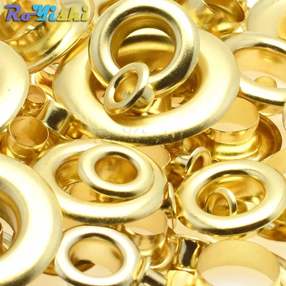 Eyelet Grommet Ring Kit 50pcs/pack Metal Eyelets Grommets 6MM 8MM for Leather Craft DIY Scrapbooking Shoes