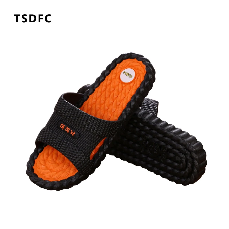 

Men Slippers Soft Sole Casual Shoes Non-slip Slides Bathroom Summer Beach Sandals Black Flip Flops
