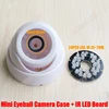 DIY PP Plastic Mini Eyeball Dome Camera Casing with 24PCS IR LED Board Fixed Lens Video Security Camera Case Indoor CCTV Housing ► Photo 1/6