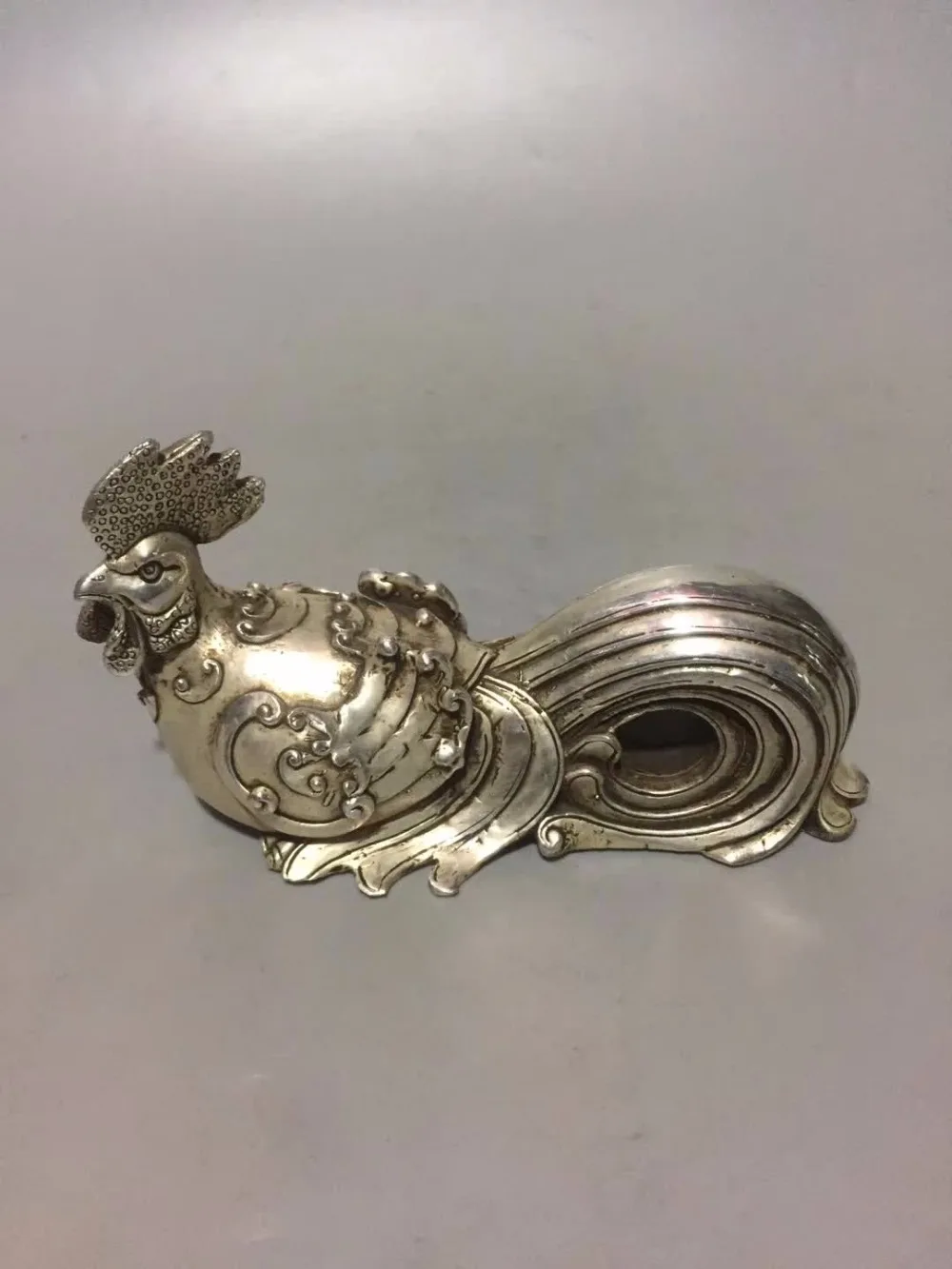 

Collection tibet silver handmade cock statue,Home/office desk decoration Metal rooster sculpture