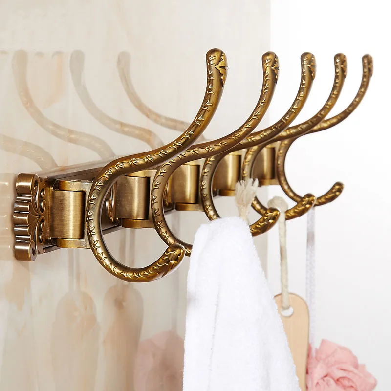 5 robe hooks antique European , Bathroom / kitchen towel hooks on the