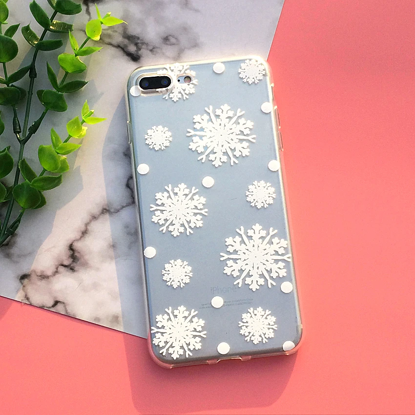 Пластичный Силиконовый чехол для Apple iPhone 8 7 плюс 6 S 5S SE X Счастливого Рождества и