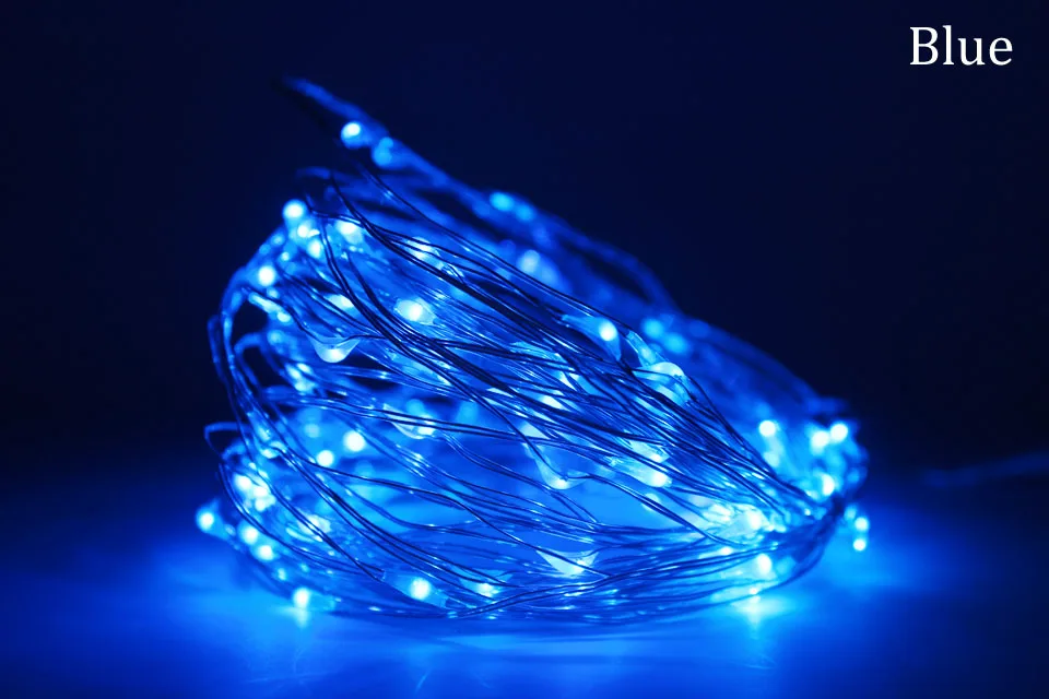 USB LED String Light 10M 5M Waterproof Silver Wire Outdoor Lighting Strings Fairy Lights For Christmas Wedding Decoration