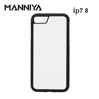 

MANNIYA Blank 2D Sublimation TPU+PC Case for iphone 7 8 4.7 inch with Aluminum Inserts and tape Free Shipping! 50pcs/lot