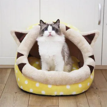 

Dog Bed for Small Dogs Cute Cat Bed Washable Sheep Cat Caw Shape Puppy House Warm Fleece Kennel House for Pet Cats Dog Chihuahua