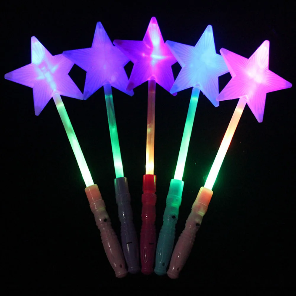 LED Magic Star Wand Flashing Lights up Glow Sticks Party Concert